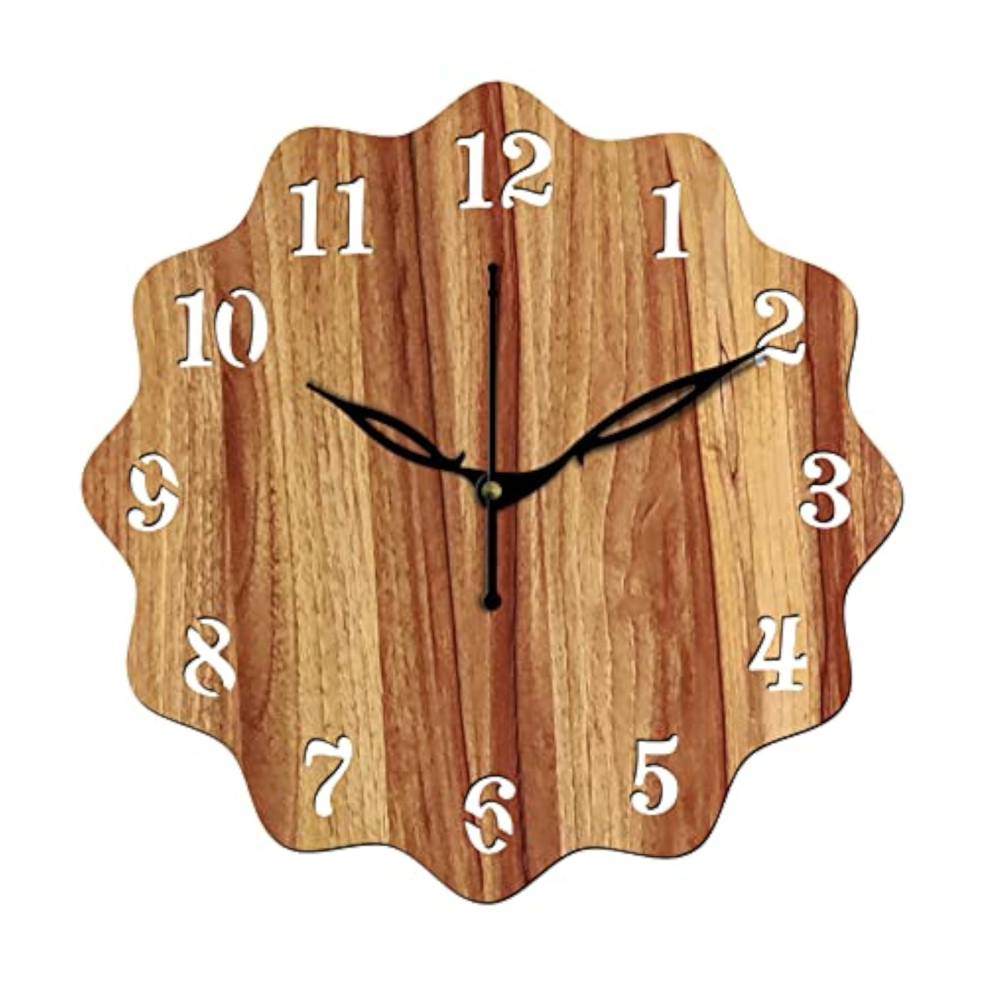 Wooden Wall Clock, 10 Inch Aum Design